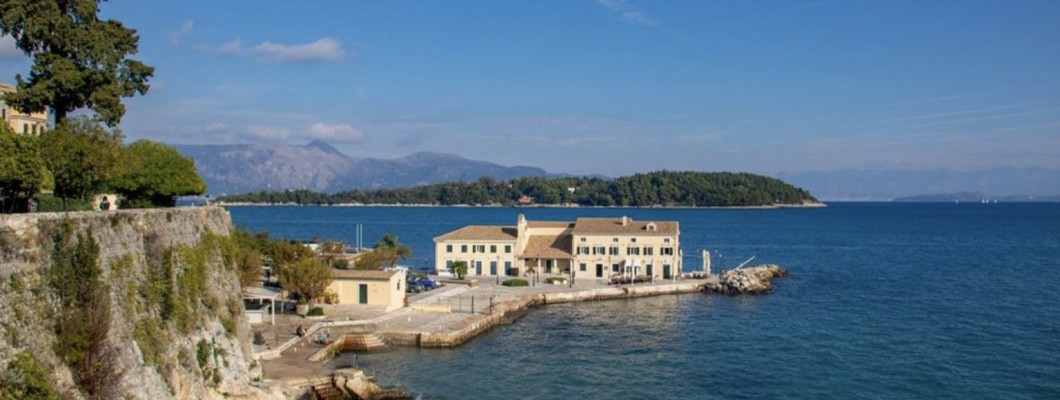 Faliraki beach at Corfu Town