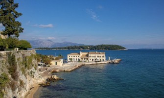 Faliraki beach at Corfu Town